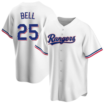 Texas Rangers Buddy Bell Official Red Authentic Men's Majestic Cool Base  Alternate Player MLB Jersey S,M,L,XL,XXL,XXXL,XXXXL