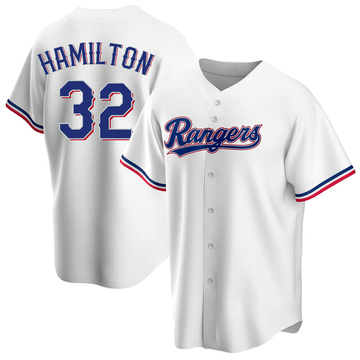 Texas Rangers #32 Josh Hamilton Jersey Youth L Blue Rhinestones MLB