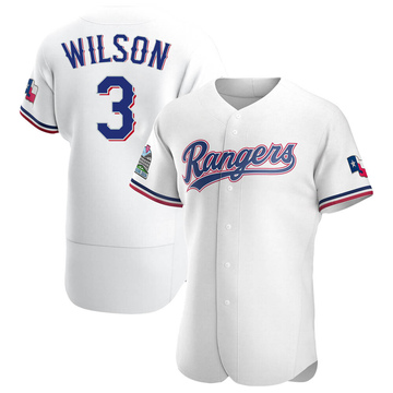 Men's Texas Rangers Russell Wilson White Home Jersey - Authentic