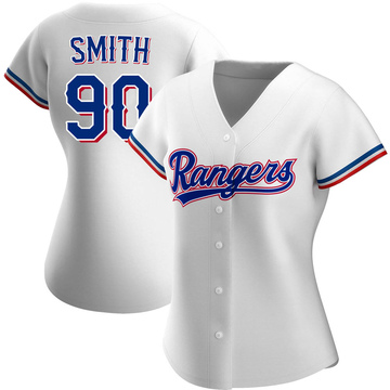 Texas Rangers Josh Smith White Replica Youth Black/ Player Jersey