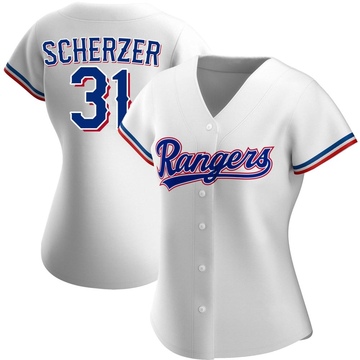 Texas Rangers Jersey, Max Scherzer Dodgers Nationals Outstanding Pitcher  Red Royal 31 Jersey Split Edition - Bluefink