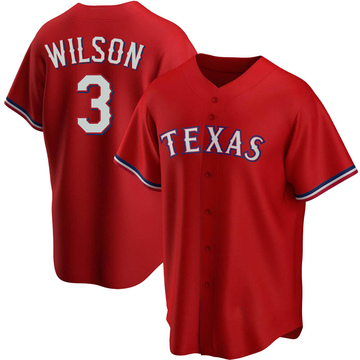 Youth Texas Rangers Russell Wilson Red Alternate Jersey - Replica