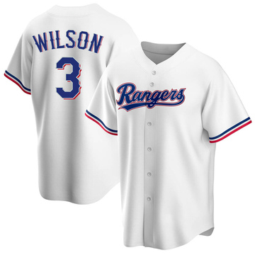 Youth Texas Rangers Russell Wilson White Home Jersey - Replica