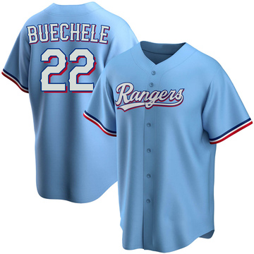 Texas Rangers Steve Buechele Red Authentic Men's Majestic Flex